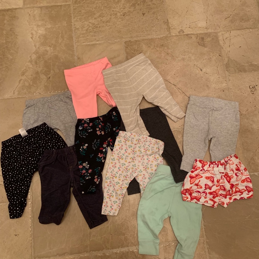 Bundle of 3-6M and 6M pants/shorts